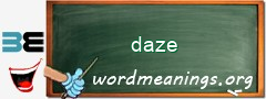 WordMeaning blackboard for daze